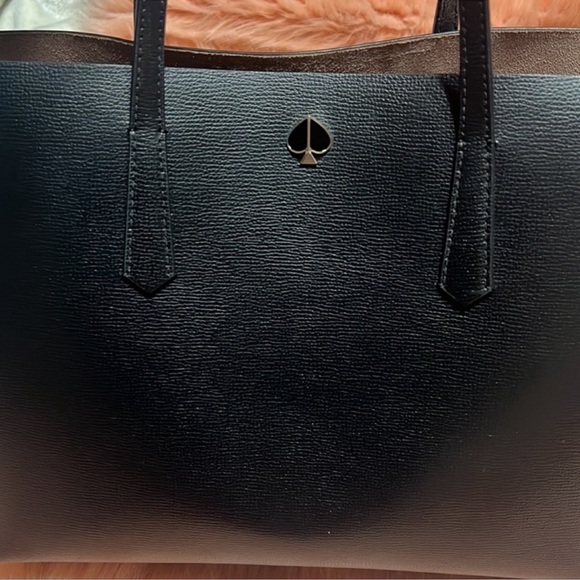 GENUINE Kate Spade Molly Tote Large Bag Black Leather Handbag - Picture 4 of 16